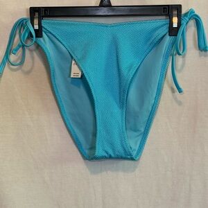 AA-53‎ Aerie NWT Blue Side Tie Cheekiest Summer Swim Bikini Bottoms Size XL